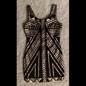Black and Gold Art-Deco Dress